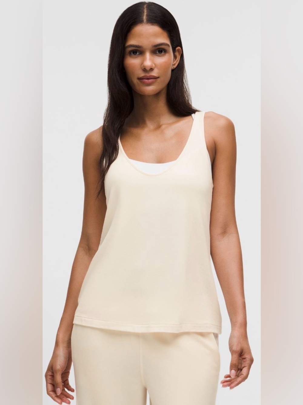 Lululemon BeCalm V-Neck Tank Coconut Ivory M